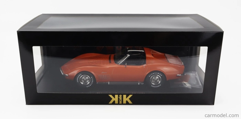 Chevrolet Corvette C3 1972 v mierke Kk - s odnímateľnou strechou 1:18 oranžová