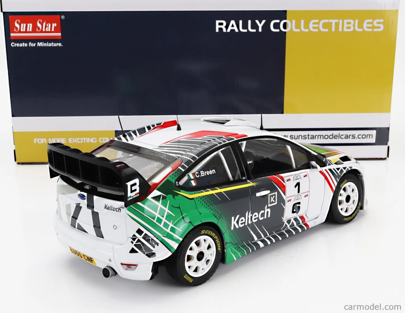 Sun-star Ford england Focus Rs Wrc Keltech N 1 Winner Rally Sprint Cff Group Boggeragh 2022 Craig Breen - Peter Brennan 1:18 Biela Zelená Sivá