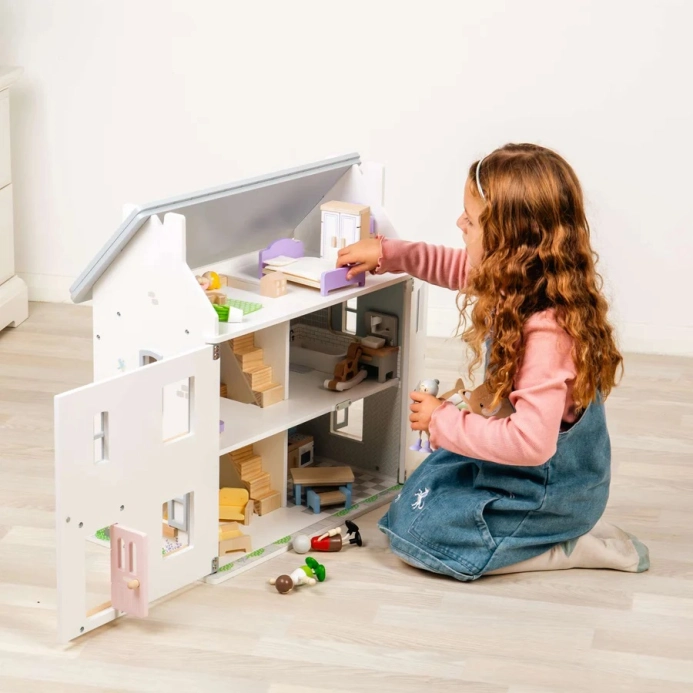Bigjigs Toys Sada dřevěný nábytek do domečku pro panenky