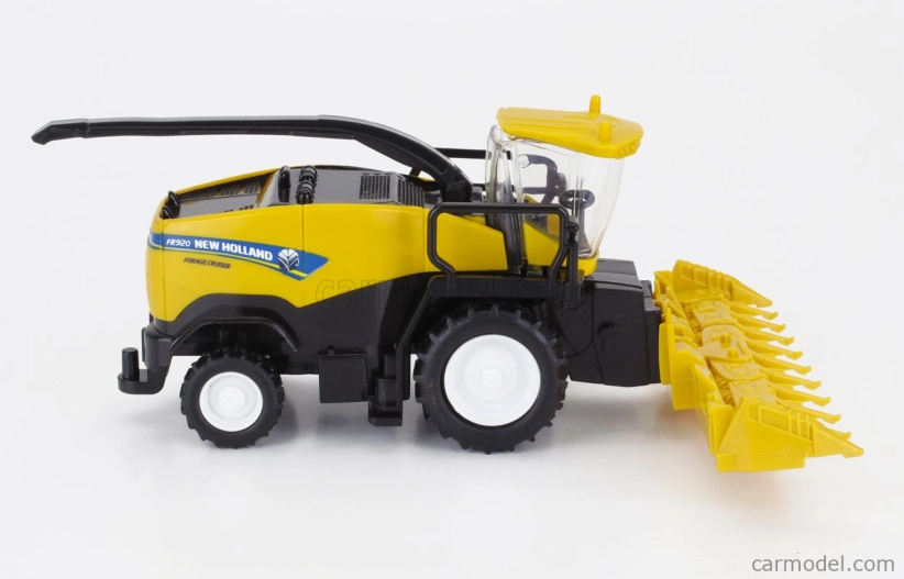 Newray Iveco fiat Stralis 540 Truck Pianale 2009 With New Holland Fr920 Mietitrebbia Gommata Harvester 1:43 Modrá Žlutá Černá