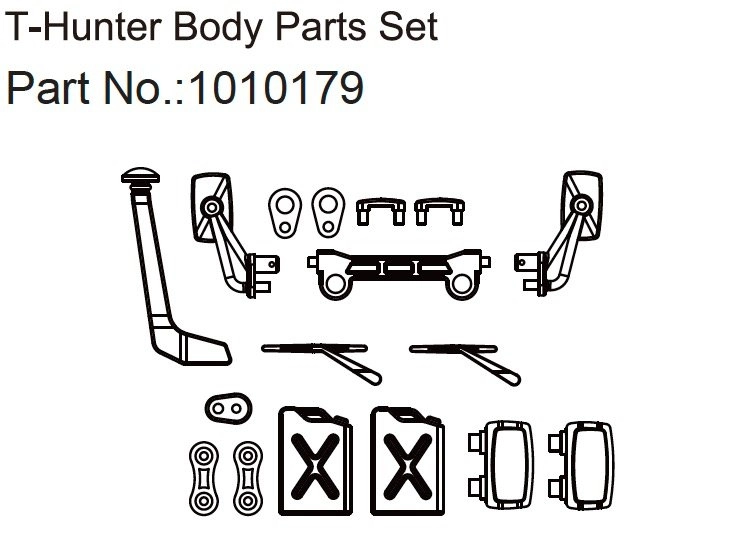 HBP240322 - (1010179) Body Part Set T-Hunter - EVO 1:18