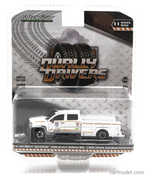 Greenlight Chevrolet Silverado 3500 Double Cabine Union Pacific Railroad 2018 1:64 Biela