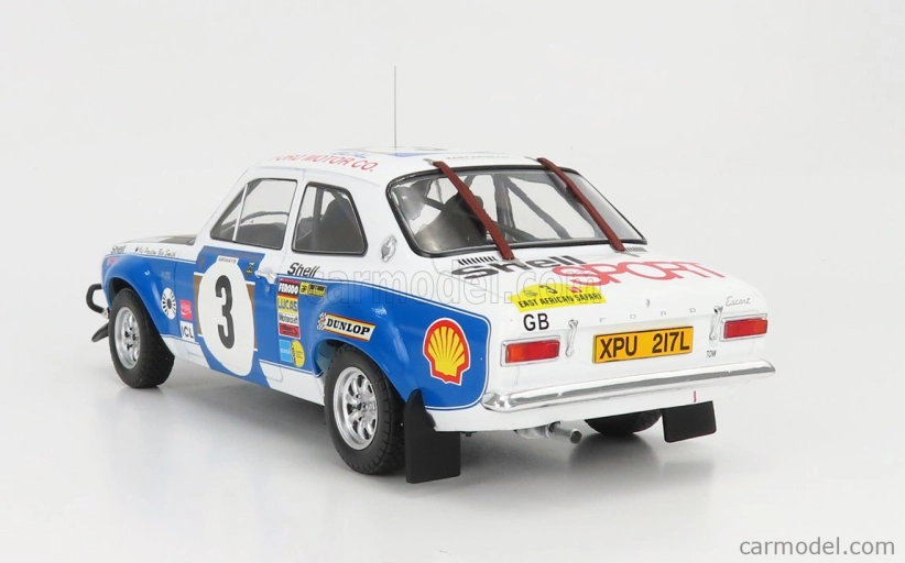 Ixo-models Ford england Escort Mki Rs 1600 (nočná verzia) N 3 Rally Safari 1973 V.preston - B.smith 1:18 Biela Modrá Čierna