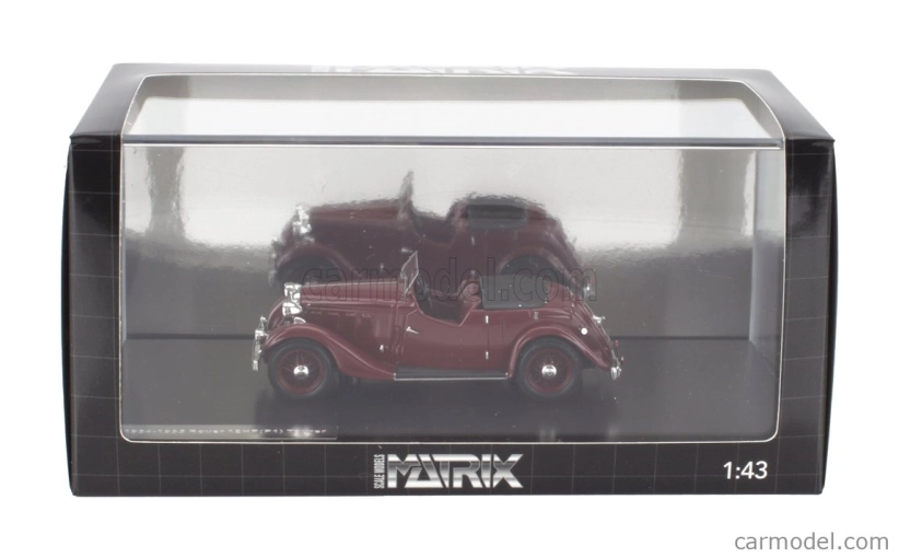 Modely v mierke Matrix Rover 12hp (p1) Tourer Cabriolet Open 1934 1:43 Bordeaux