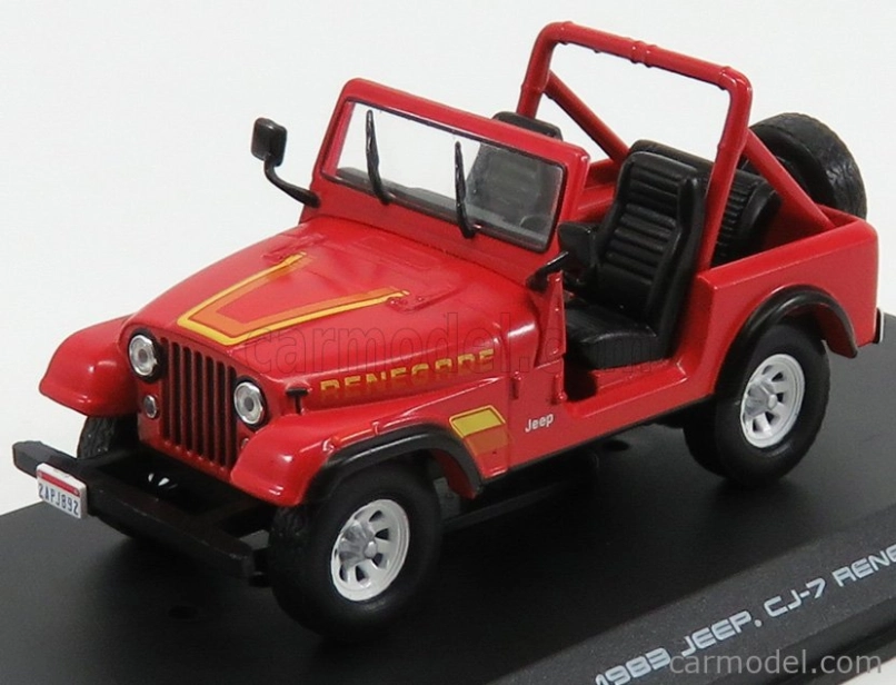 Greenlight Jeep Cj-7 Renegade Open 1983 - Terminátor 1:43 Červená biela