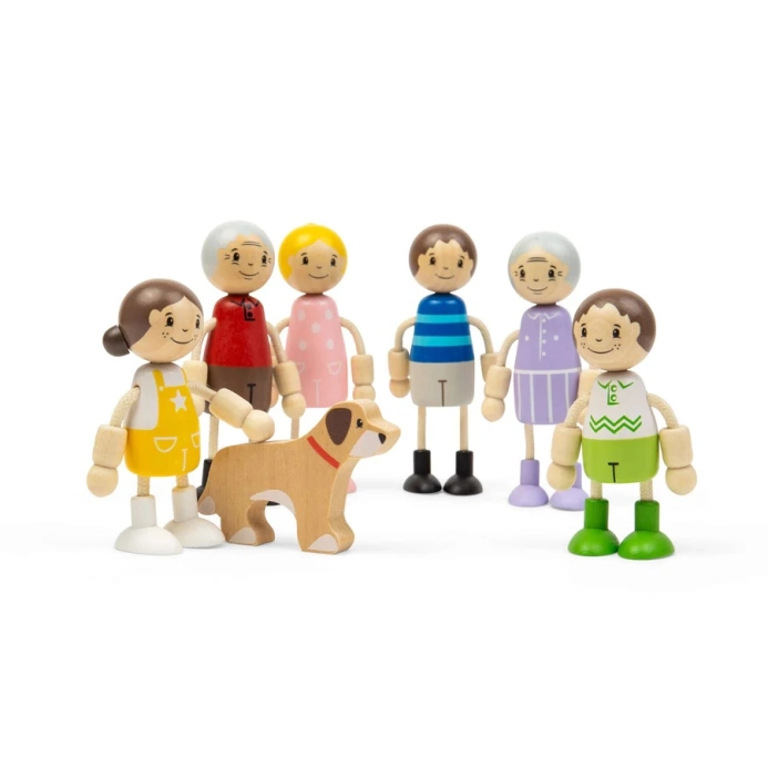 Bigjigs Toys Sada bábik do domčeka Rodina