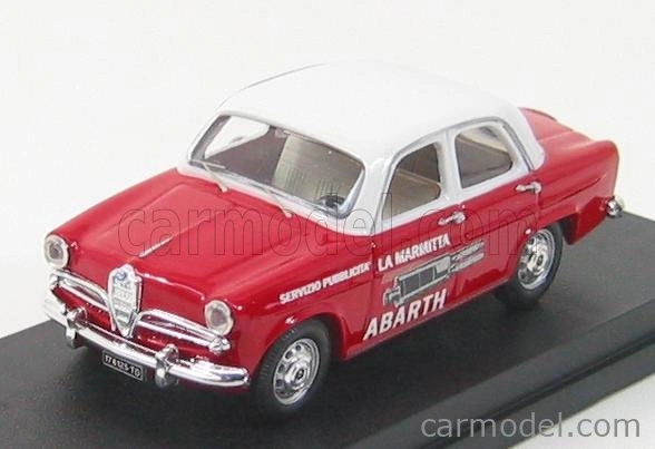 Rio-models Alfa romeo Giulietta Servizio Marmitte Abarth 1957 1:43 Červená Bílá