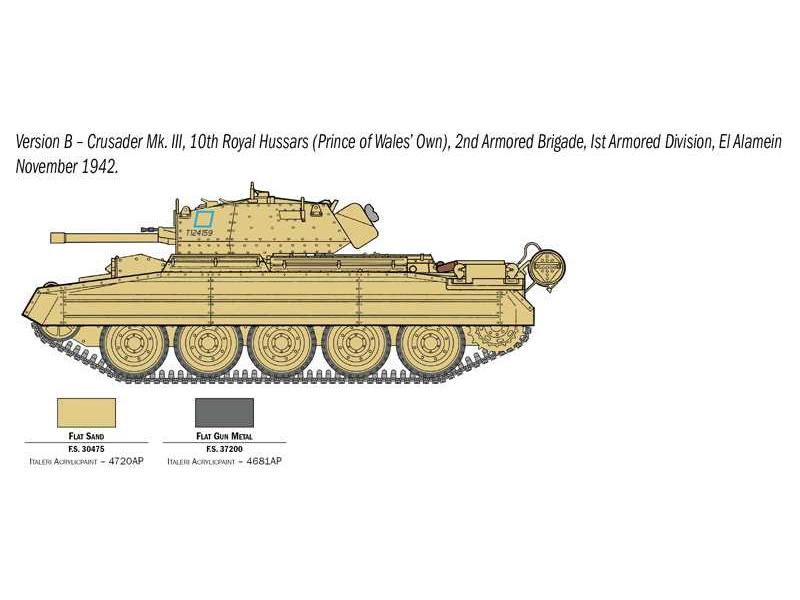 Italeri Crusader Mk. II s britskou posádkou (1:35)
