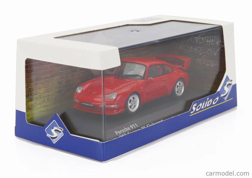 Solido Porsche 911 993 Rs Clubsport Coupe 1993 1:43 Červená