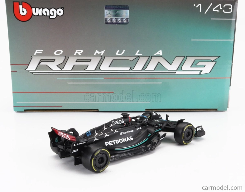 Bburago Mercedes gp Set F1 4x W14 Team Mercedes-amg Petronas Formula One N 44 Season 2023 Lewis Hamilton - N 63 Season 2023 George Russell - W13 N 44 Season 2022 Lewis Hamilton – W12 N 44 Season 2021 Lewis Hamilton 1:43 matná čierna strieborná