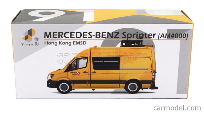 Drobné hračky Mercedes Benz Sprinter Van Emsd 2018 1:76 Žltá