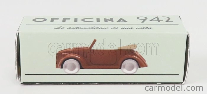 Officina-942 Fiat 500a Cabriolet Carrozzeria Montescani 1939 1:76 Hnedá