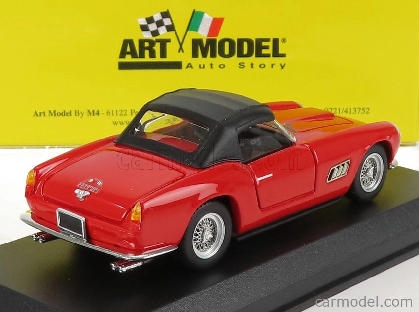 Art-model Ferrari 250 Lwb California Long Nose Spider Closed 1960 1:43 Červená Černá