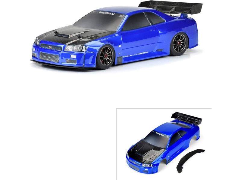 Karoséria PROTOform 1:7 Nissan Skyline GT-R R34 2002 modrá: Infraction 6S