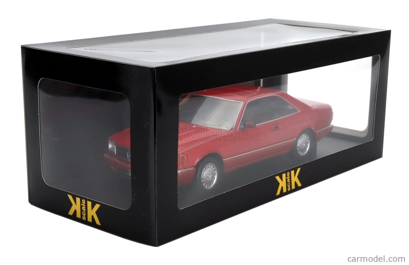 Kk-scale Mercedes benz S-class 500 Sec (c126) Coupe 1985 1:18 Red Met