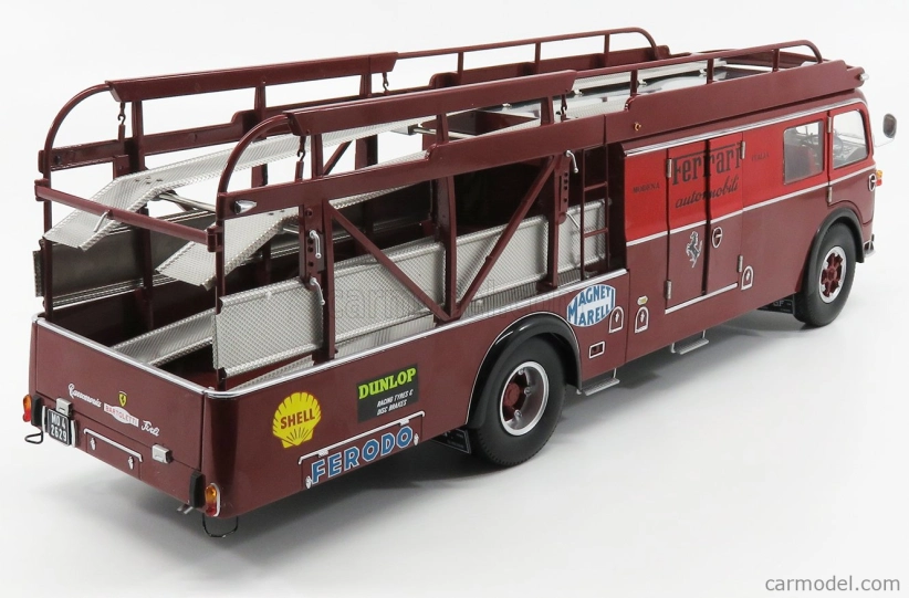 Cmr Fiat 642rn2 Truck Bartoletti F1 Ferrari Car Transporter 1957 1:18 Červené Bordeaux