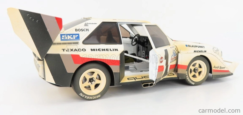 Cmr Audi Quattro Sport S1 E2 N 1 Winner Rally Pikes Peak Hill Climb - Dirty Version - 1987 W.rohrl 1:18 Žlutá Bílá Červená