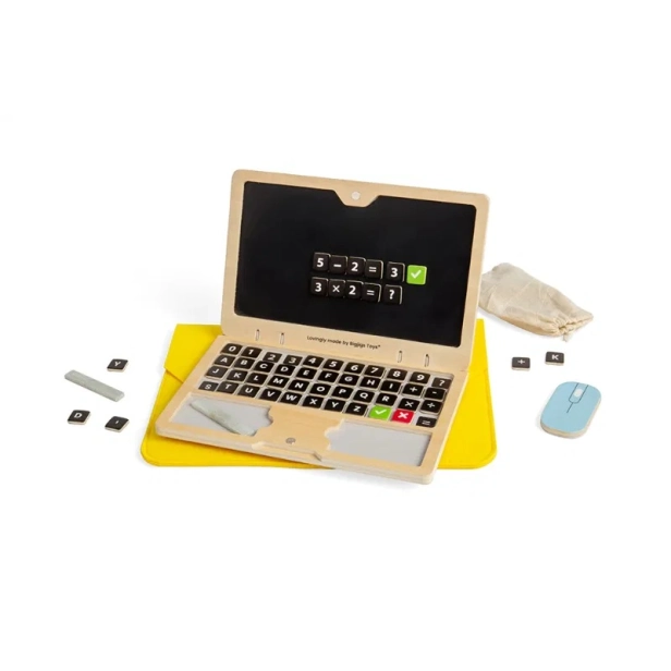 Bigjigs Toys Dřevěný magnetický notebook