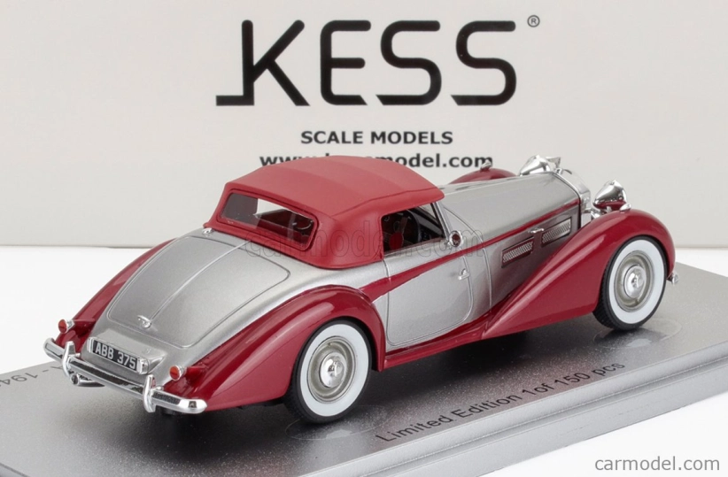 Kess-model Bentley Mkvi Drophead Ch.b122da Coupe Cabriolet Closed 1949 1:43 Silver Red