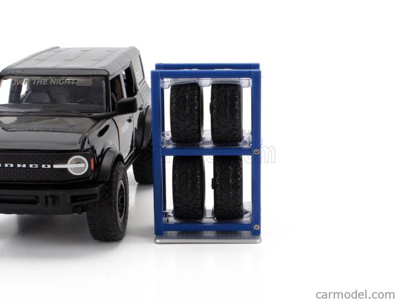 Jada Ford usa Bronco 2021 so sadou 4x pneumatík 1:24 čierno-sivá