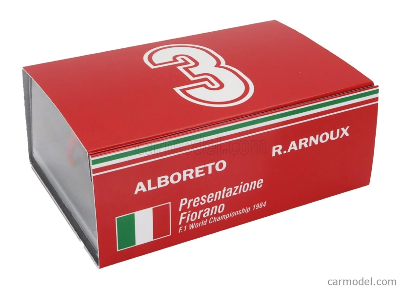 Brumm prom Ferrari F1 126c4 N 0 Presentazione Fiorano Season 1984 With Michele Alboreto And Rene Arnoux Driver Figures 1:43 Červená Černá