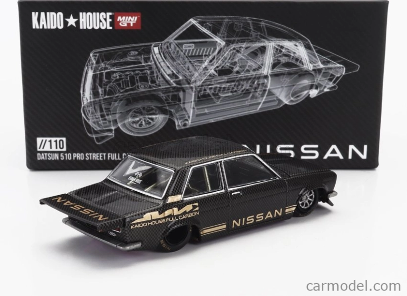 Mini-gt Datsun 510 Kaido House N 0 Pro Street V1 1972 1:64 Carbon