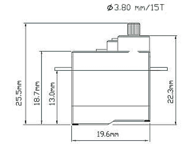 Robbe servo FS 135X HV 2.2kg.cm 0.048s/60° MG 15T-Mini