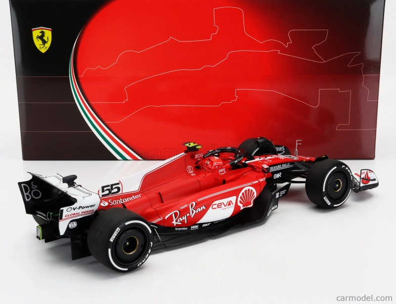 Bbr-models Ferrari F1 Sf-23 Team Scuderia Ferrari N 55 Las Vegas Usa Gp 2023 Carlos Sainz 1:18 Červená Bílá Černá