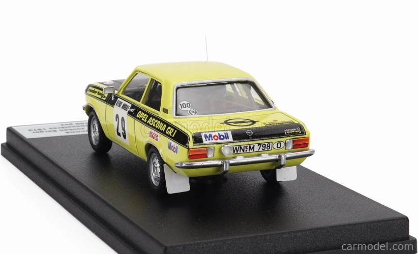 Trofeu Opel Ascona (nočná verzia) N 29 Rally Lyon Charbonnieres 1973 Walter Rohl - Jochen Berger 1:43 Žltá čierna
