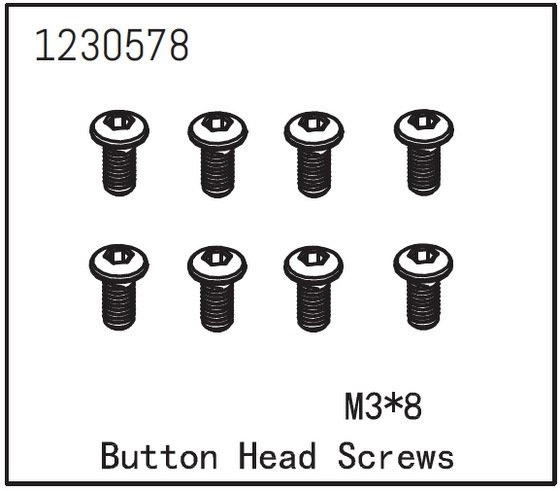 Button Head Screw M3*8 (8)