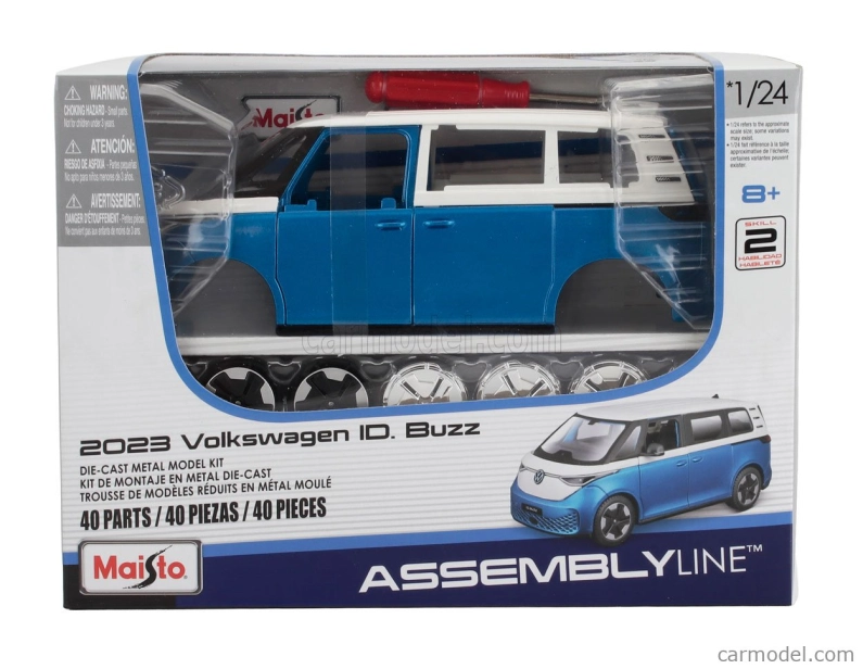 Maisto Volkswagen Id.buzz Minibus 2023 1:24 Svetlomodrá s bielou