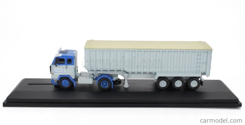 Oxford-models Volvo F88 Truck Russell Transports 1969 1:76 Šedomodrá