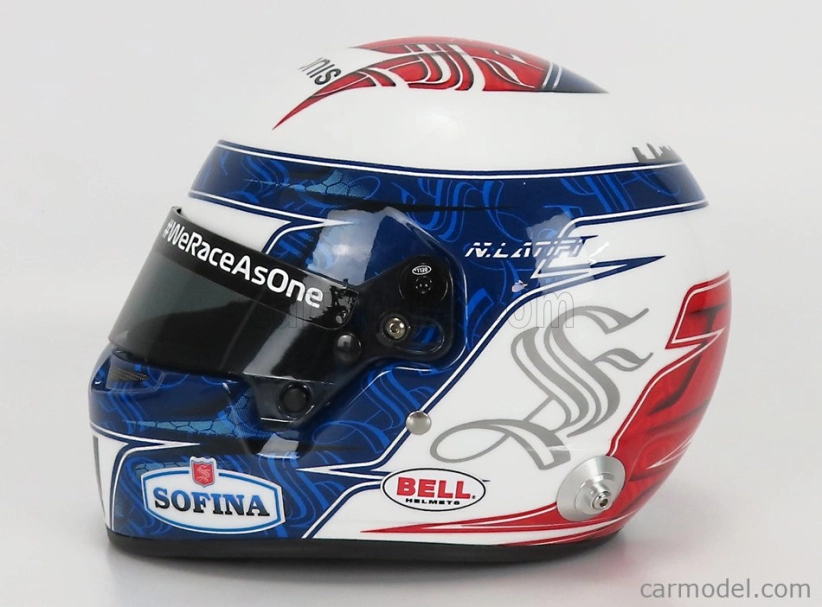 Mini helmet Bell helma F1 Williams Fw44 Team Williams Racing N 6 Season 2022 1:2