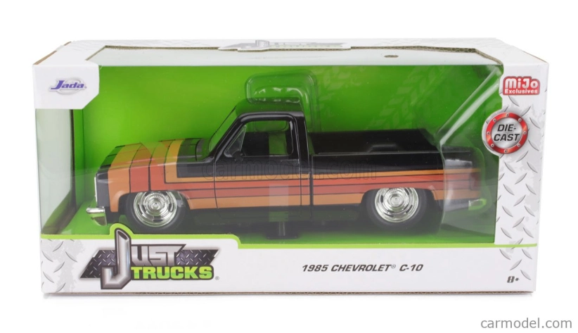 Jada Chevrolet C-10 Pick-up Custom 1985 1:24 Černá Hnědá