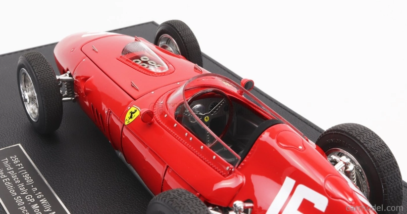 Gp-repliky Ferrari F1 246 Scuderia Ferrari N 16 3. Monza Gp Taliansko 1960 Willy Mairesse 1:18 Červená