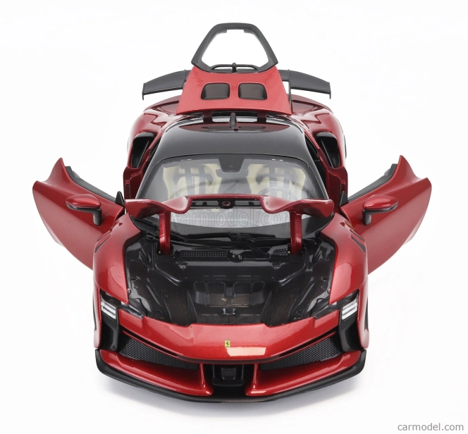 Bburago Ferrari Sf90xx Stradale 2024 1:18 Rosso Magma - Červená S Černou