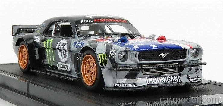 Topmarques Ford usa Mustang 1965 Hoonigan V2 N 43 Pikes Peak 2018 Ken Block 1:43 Bielo-sivá čierna