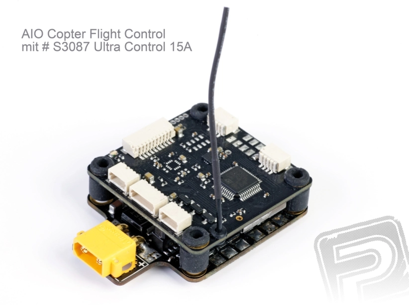 AIO Copter řídící jednotka včetně HoTT přijímače a LED jednotky