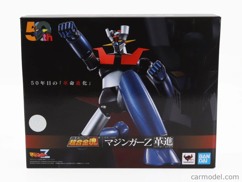 Robot Bandai Metal - Mazinga Z - Gx-105 Postavička Mazinger Z Robot - Kaku Shin Modrá Strieborná Červená Čierna