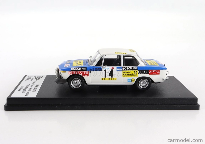 Trofeu BMW 2002 Tii (night Version) N 14 Rally Tap 1974 Georg Fischer - Harald Gottlieb 1:43 Modrá Bílá
