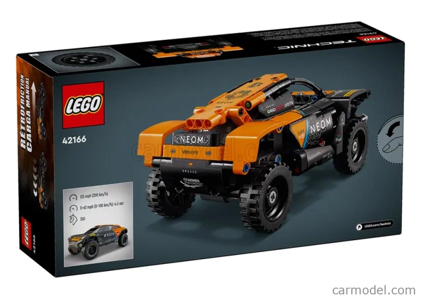 Lego Mclaren Lego Technic - Neom Extreme Race Car - 252 Pezzi - 252 Pieces Oranžově Šedá