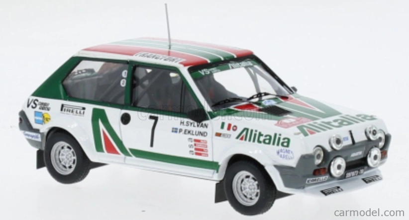 Ixo-models Fiat Ritmo 75 Abarth Alitalia (nočná verzia) N 7 Rally Montecarlo 1979 Per Eklund - Hans Sylvan 1:43 Biela zelená červená