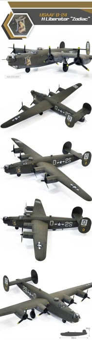 Model Kit lietadlo 12584 - USAAF B-24H Liberator "Zodiac" (1:72)