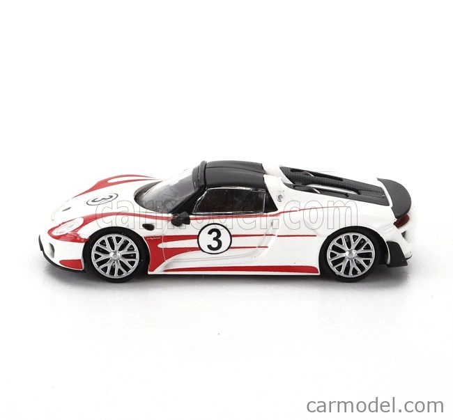 Minichamps Porsche 918 Spyder Salzburg Racing Design N 3 Weissachpackage 2015 1:87 Červená Bílá