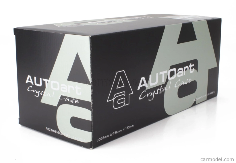 Autoart Vetrina display box Base In Plastica Nera - Plastic Base Black - Lbwk - Lungh.cm 35.5 X Largh.cm 15.5 X Alt.cm 15.2 (altezza Interna Cm 12.7) 1:18 Plastic Display