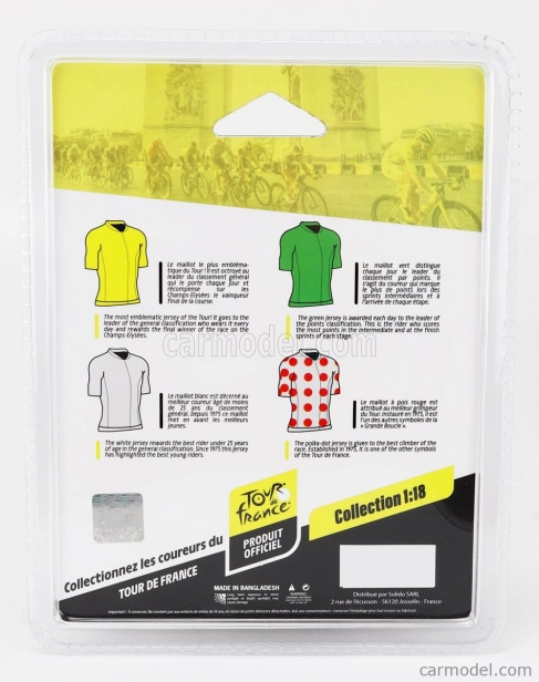 Solido Figúrky Ciclista - Cyklista - Maglia A Pois - Pois Jersey - Tour De France 2023 1:18 White Red