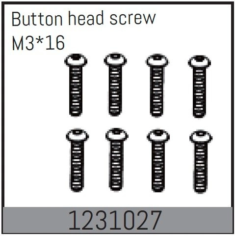 1231027 - Button Head Screws M3*16 (8)