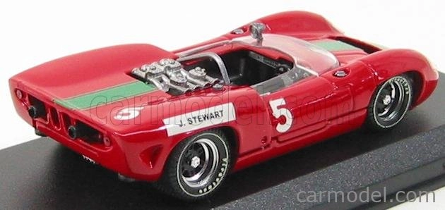 Najlepší model Lola T70 Spider N 5 Brands Hatch 1965 J.stewart 1:43 Červená zelená