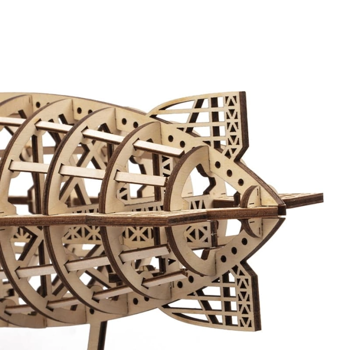 RoboTime 3D drevené mechanické puzzle Fantastická vzducholoď