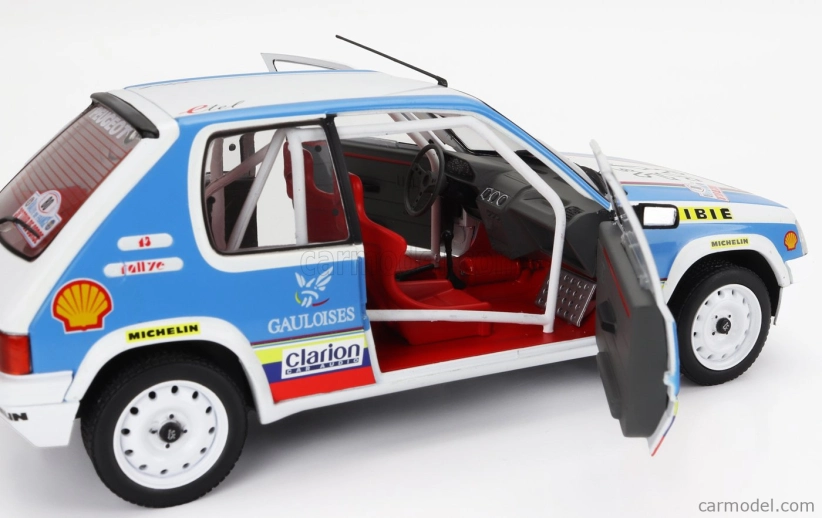 Solido Peugeot 205 1.9 Rally Schwab Collection 1990 1:18 Světle Modrá
